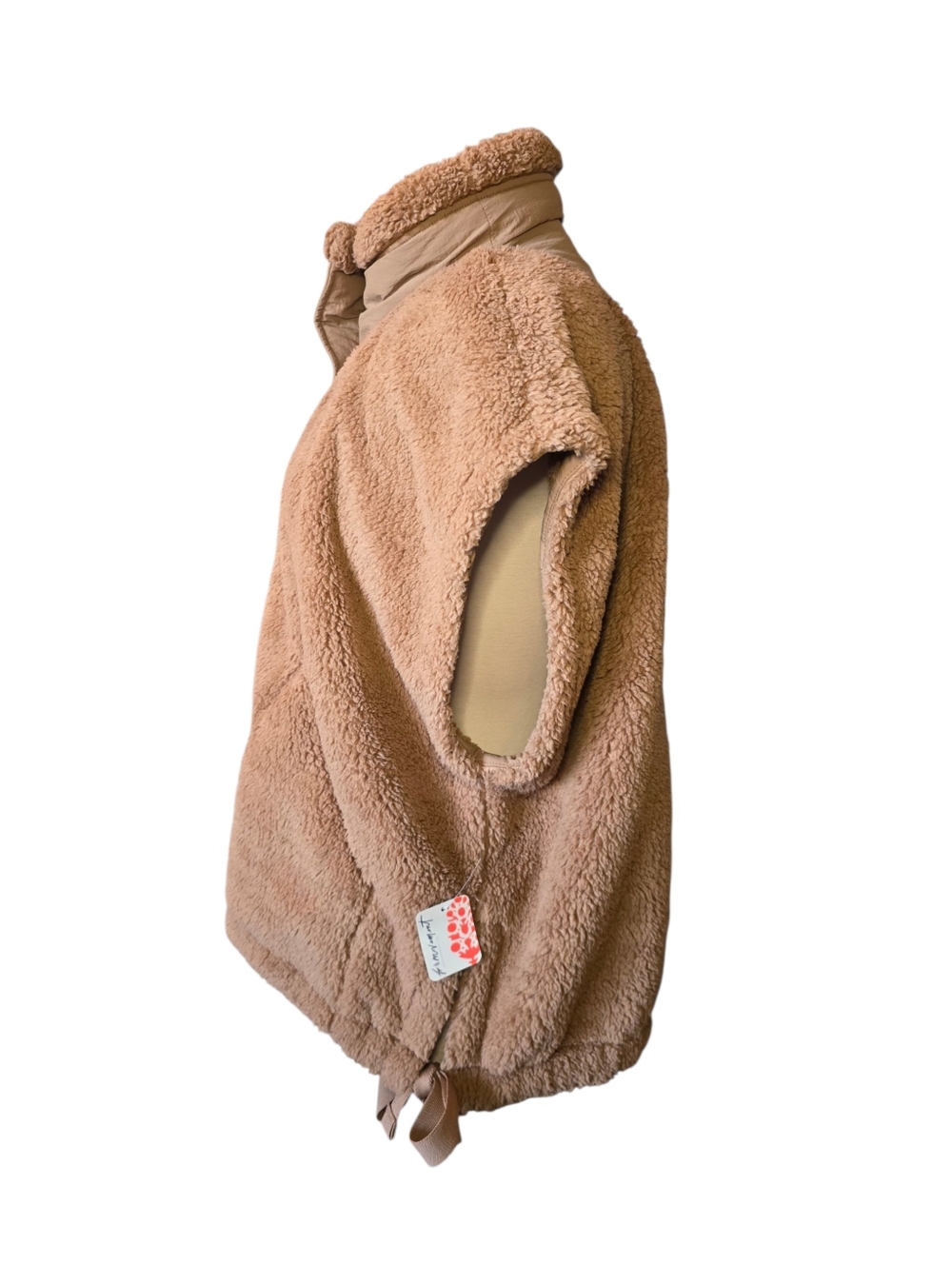 NWT FP Movement Scout It Out Fleece Vest Twig Brown Tan Snap Closure Size Large - Picture 5 of 14